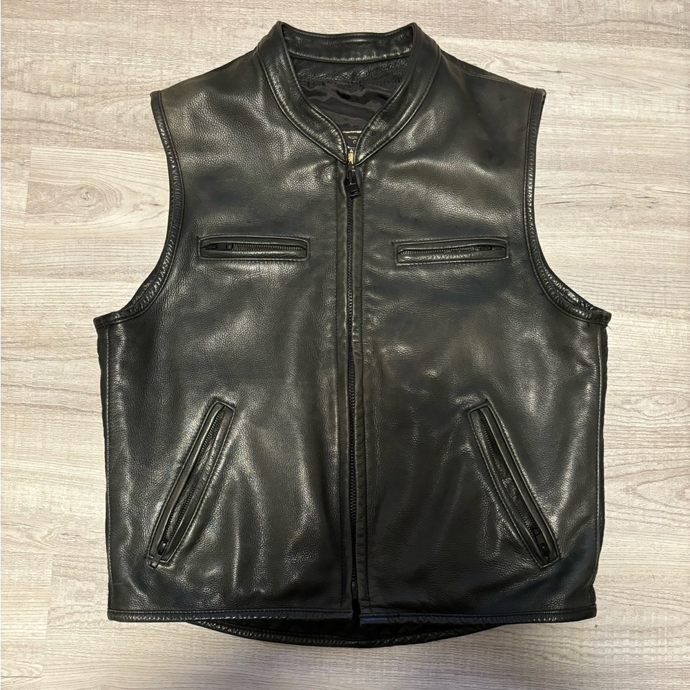 Motorcycle leather vest